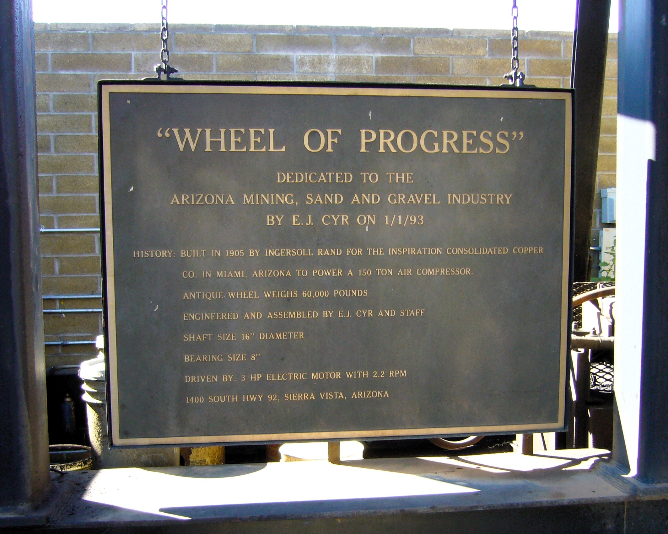 Wheel Of Progress Plaque